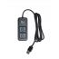 USB Hub 4 in 1, 4 Ports, Black - P-901