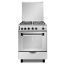 Fresh Plaza Gas Cooker, 4 Burners, Silver and Black - 17280