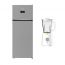 Beko No Frost Top Freezer Refrigerator, 406 Liters, Silver - RDNE455M20XBIDEG, with Blender, 1.5 Liters, 600 Watt - TBN 62608 W