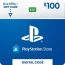 كارت ديجيتال PSN  سوني بلايستيشن 100 دولار - السعودية