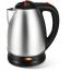 Flamngo Electric Water Kettle, 1.8 Liters, 1500 Watt, Black and Silver - FM-4000