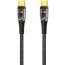 كابل للشحن ونقل البيانات ويوو USB-C مزدوج، 2 متر، اسود - TM02