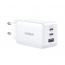 Ugreen Nexode Wall Charger, 65 Watt, 3 USB Ports, White - CD244