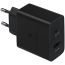 شاحن سامسونج، 35 وات، 2 منفذ USB، اسود - EP-TA220NBEGWW  