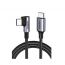 كابل USB-C مضفر يوجرين، 100 وات، 1 م، اسود - US334