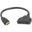مقسم HDMI الي ثنائي HDMI، 30سم - اسود