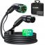 Evmore Type 2 Electric Charging Cable, 32A, 22kW - Black