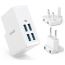 Anker PowerPort 4 Lite Wall Charger, 4 Ports, 27W, White - A2042L21