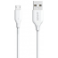 Anker PowerLine Micro USB Cable, 3ft, White - A8132H21