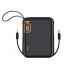 Sia Power Bank with Built-in Cables, 10000 mAh, Black - PB302