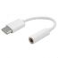 محول بموصل USB فئة C إلى 3.5 ملم، ابيض