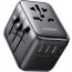 شاحن جوي روم، 17 وات، 4 منافذ USB، اسود - JR-TCW01