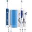 Oral-B Health Center OxyJet Cleaning System and Pro 3000 Rechargeable Toothbrush - Blue and White