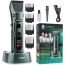 VGR hair Clipper, Wet and Dry, Green- V-696