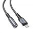 كابل من USB فئة C إلى مقبس صوت مقاس 3.5 ملم اسي فاست، 0.18 متر، رمادي- C1-05