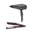 Babyliss Hair Dryer, 2000 Watt, 3 Temperatures, Black - 5910E, with iPro 230 Steam Titanium Ceramic Hair Straightener Set- ST396ALE