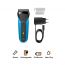 Braun Series 3 Wet and Dry Electric Shaver for Men, Blue/Black - 310S 