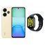 Xiaomi Redmi 13, 256GB, 8GB RAM, 4G LTE, Dual SIM - Gold with Redmi Watch 5 Active, 2.0 Inch - Black Strap and Silver Case