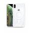 MagSafe Back Cover for Apple iPhone X, XS  - Transparent with White Frame