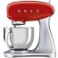 Smeg Stand Mixer With Attachments, 4.8 liters, 800 watts, Red - ‎SMF02RDEU