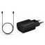 شاحن سامسونج، 25 وات، USB فئة C - اسود مع كابل USB فئة C  الى USB فئة C، طول 1.8 متر - EP-DX310JBEGWW