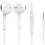 In Ear Wired Earphone with Mic, White - G-H6YN
