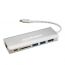 موزع USB مانهاتن 6 في 1، طوله 13 سم، رمادي - 152075