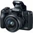Canon EOS M50 Camera, 24.1MP, 15-45mm - Black