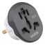 iLOCK Travel Plug Adapter, 16A - Grey