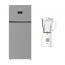 Beko No Frost Top Freezer Refrigerator, 420 Liters, Brushed Silver - RDNE420K02DXITEG, with Blender, 1.5 Liters, 600 Watt - TBN 62608 W
