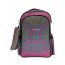 Gharibo Bags School Backpack With Pencil Case for Girls, Motifs Pattern - Pink and Grey