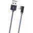 كابل USB فئة L مايكرو بوروفون، 1 متر، رمادي - BX26