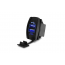 شاحن سيارة هيرشر مع منفذ مزدوج فئه USB و ليد ازرق ، 3.1 امبير ، 24 فولت - اسود
