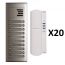 Auta Outdoor Intercom, 20 Lines, Silver and White - 749790