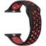 Rock Rose Silicone Strap for Apple Watch 42-44mm, Black and Red - RRBAWSNR