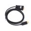 كابل توبي Display Port إلى VGA، طول 1.8 متر، اسود - DC605
