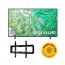 Samsung 55-Inch 4K UHD Smart LED TV with Built-in Receiver - 55DU8000 with ETI TV Wall Mount, 26:55 Inch, Black - TX40 (Installation Service Included)