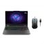 Lenovo LOQ 15IAX9 83GS008QED Laptop, Intel Core i5-12450HX, 512GB SSD, 8GB RAM, 15.6 Inch, FHD IPS Display, NVIDIA GeForce RTX 2050 4GB GDDR6, FreeDOS - Luna Grey with IdeaPad Wired Gaming Mouse, RGB, 3200 DPI, Black - M100  