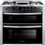 Premium  Double Chef Gas And Electric Cooker, 5 Burners, Stainless Steel Black- PRM6090SS-1GC-511-IDSP-DV-F
