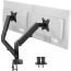 Vivo Dual Arm Holder for 17 to 27 Inch Monitors, Black - V102O