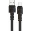 كابل نقل بيانات وشحن سريع USB فئة A الي لايتننج موكسوم، اسود - MXCB30