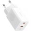 Baseus Wall Charger, 40W, 2 USB-C Ports, White - CCGP180102