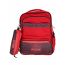 Gharibo Bags School Backpack With Pencil Case For Girls, Beehives Pattern - Red