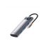 موزع USB فئة C الى USB باسيوس ميتال جليم سيريز BS-OH146، عدد 7 منافذ ، رمادي - B00030708811-00