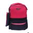 Gharibo Bags School Backpack With Pencil Case for Girls, Colored Pattern - Black and Pink