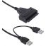 Zonic Z1007 Converter Usb To Sata 2.5 inch and 3.5inch (7+15pin) 22Pin SATA Hard Disk for SSD & HDD Plug and Play Upto 480Mbps Fast Data Transfer Speed support 2tb - Black