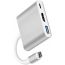 3 in 1 USB-C Hub for Type-C Devices - Silver