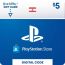 PlayStation PSN Card, 5 USD - Lebanon Store (Physical Card)