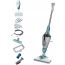 Black + Decker Water Tank Steam Mop Cleaner with Attachments, 1600 Watt, White and Blue - BHSM166DSM-GB