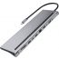 USB Type C 11 in 1 Hub - Silver